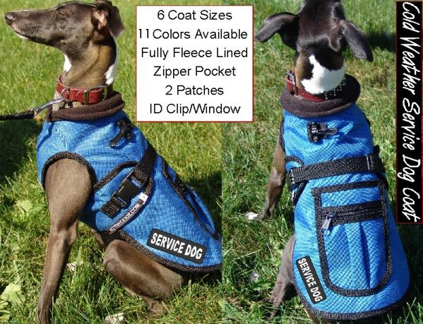 Small Cold Weather Service Dog Coat