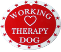 Working Therapy Dog Plastic ID Tag